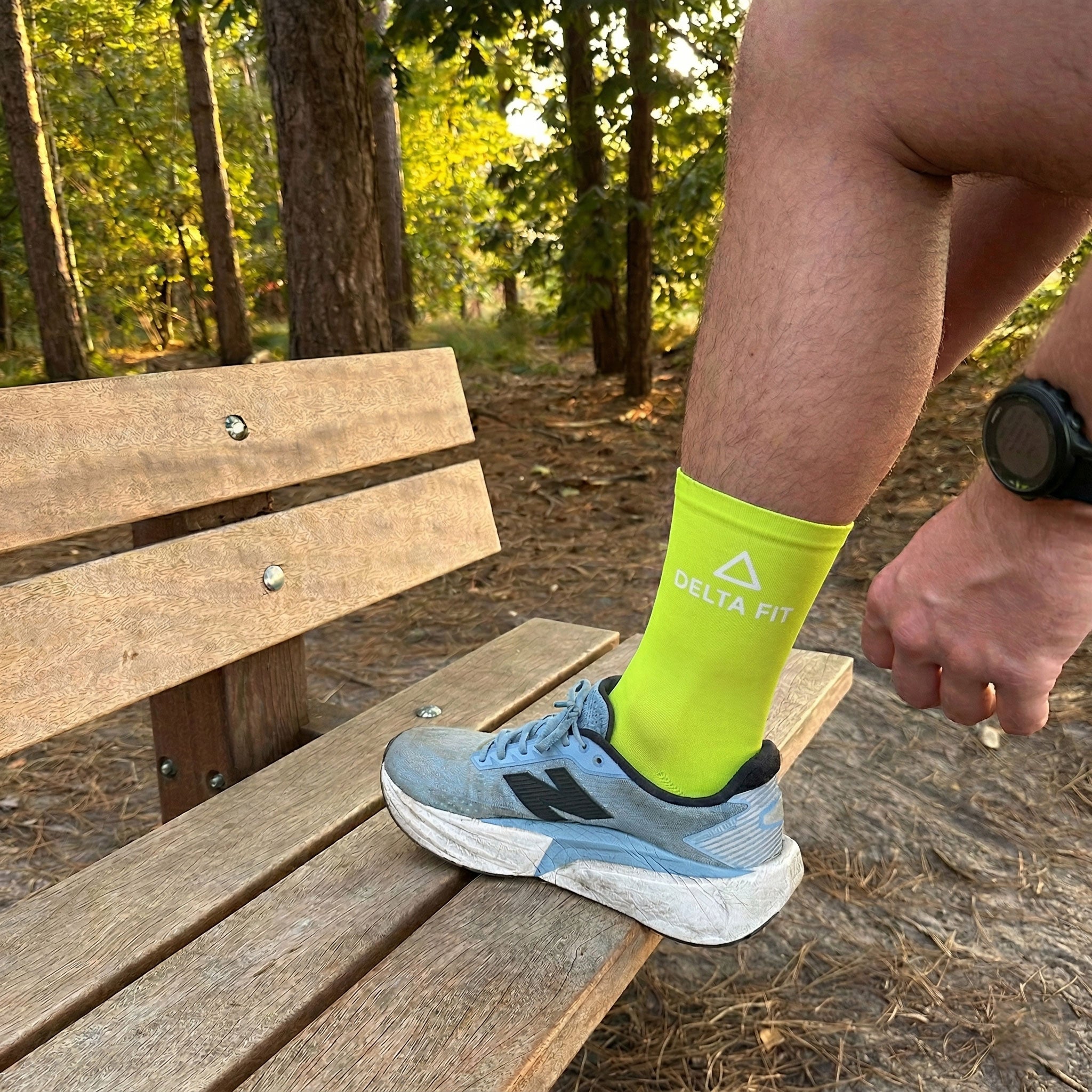 Delta Fit Hardloopsokken Kort – Sneldrogend & Vochtwerend - Geel