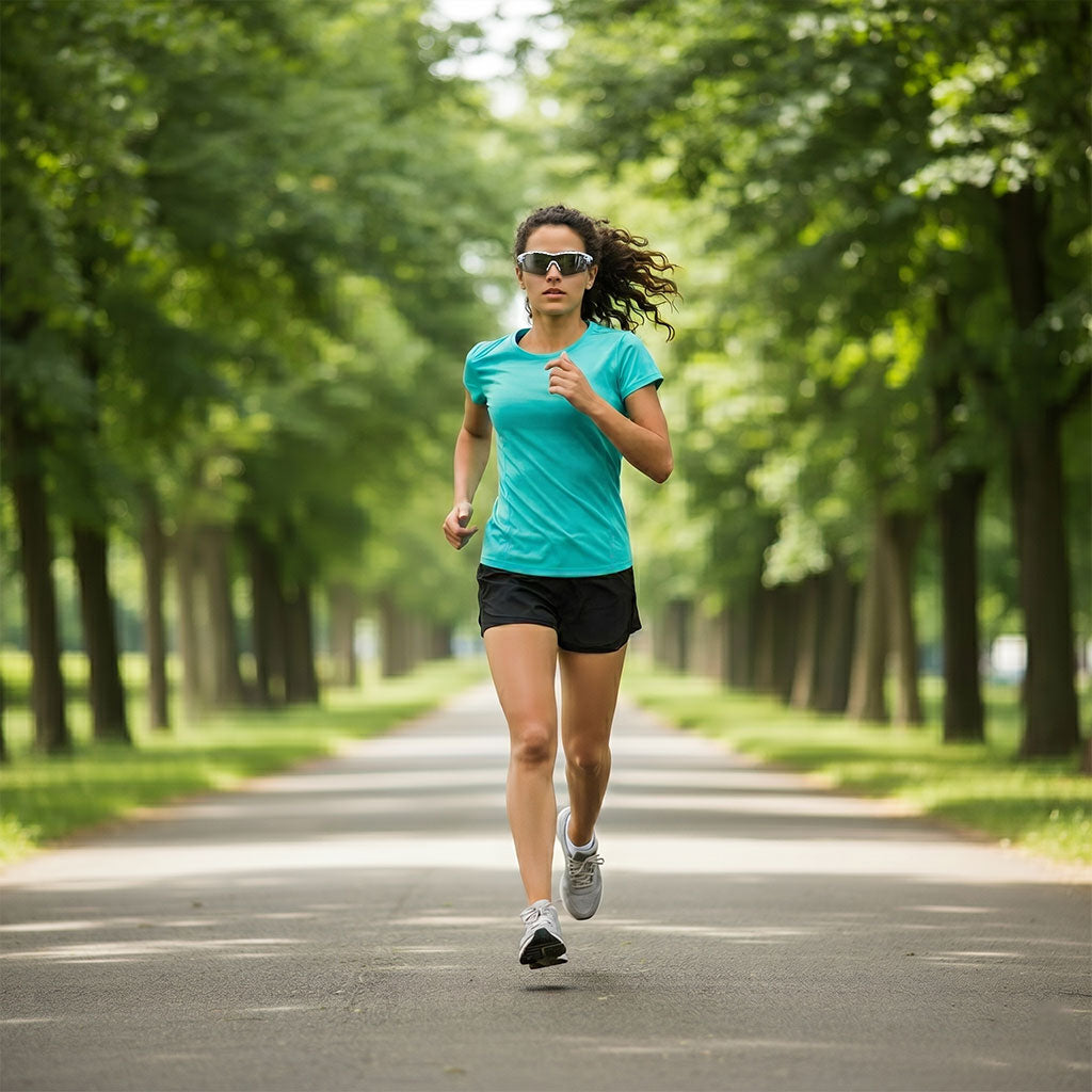 Delta Fit Running Zonnebril – UV-bescherming – Zwart met zwarte glazen