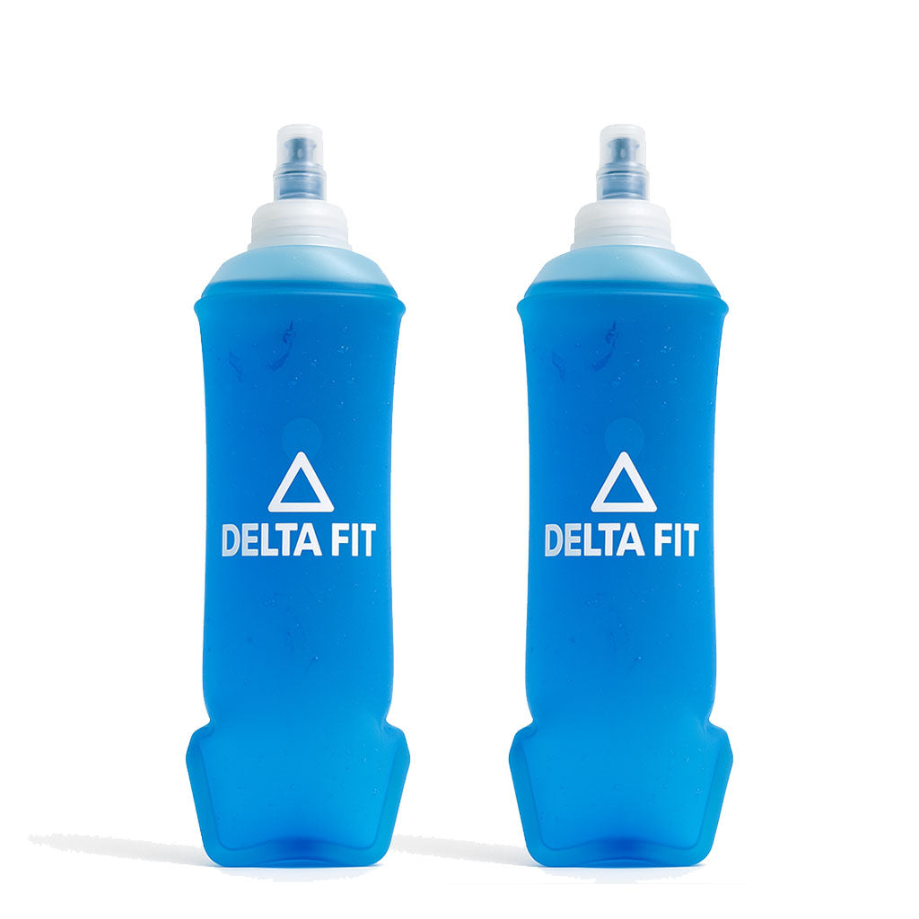 Delta Fit - Drinkflask - Silicoon - Ideaal voor Longrun / Trailrun - 500 ML / 250 ML - Set van 2