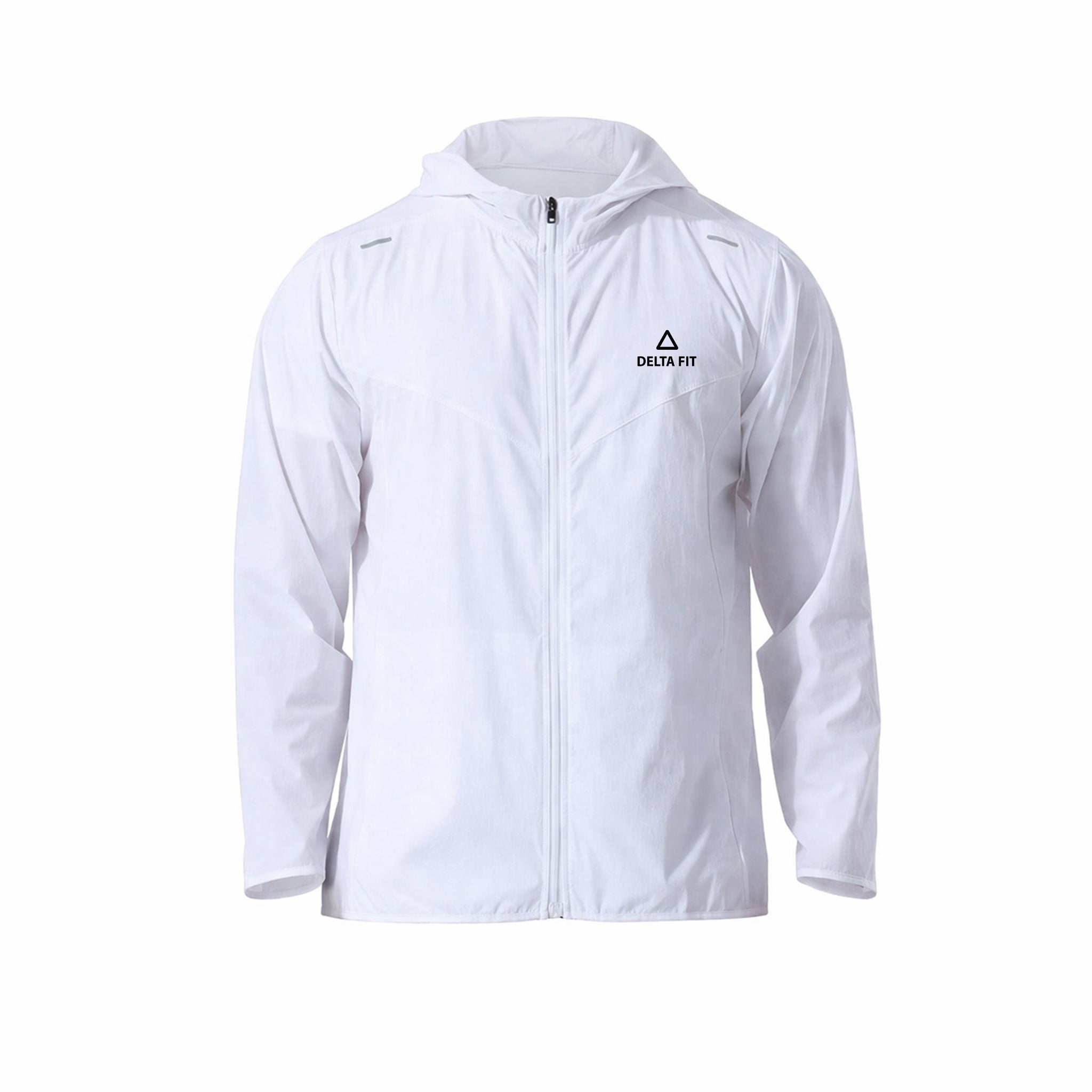 Delta Fit Hardloopjack – Wind- & Waterafstotend – Ultralicht – Dry Mesh – Wit