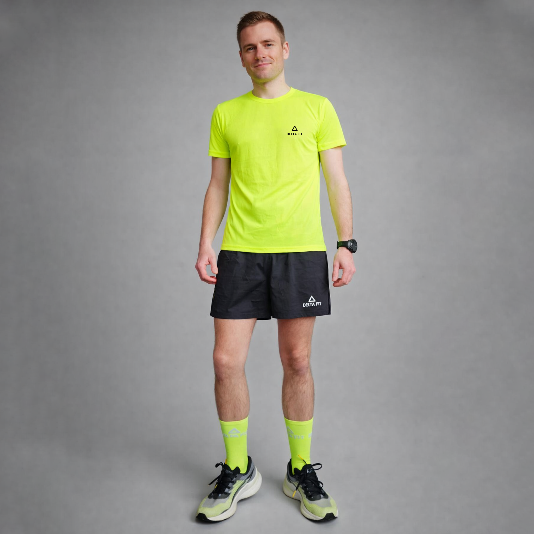 Delta Fit Hardloopsokken Kort – Sneldrogend & Vochtwerend - Geel