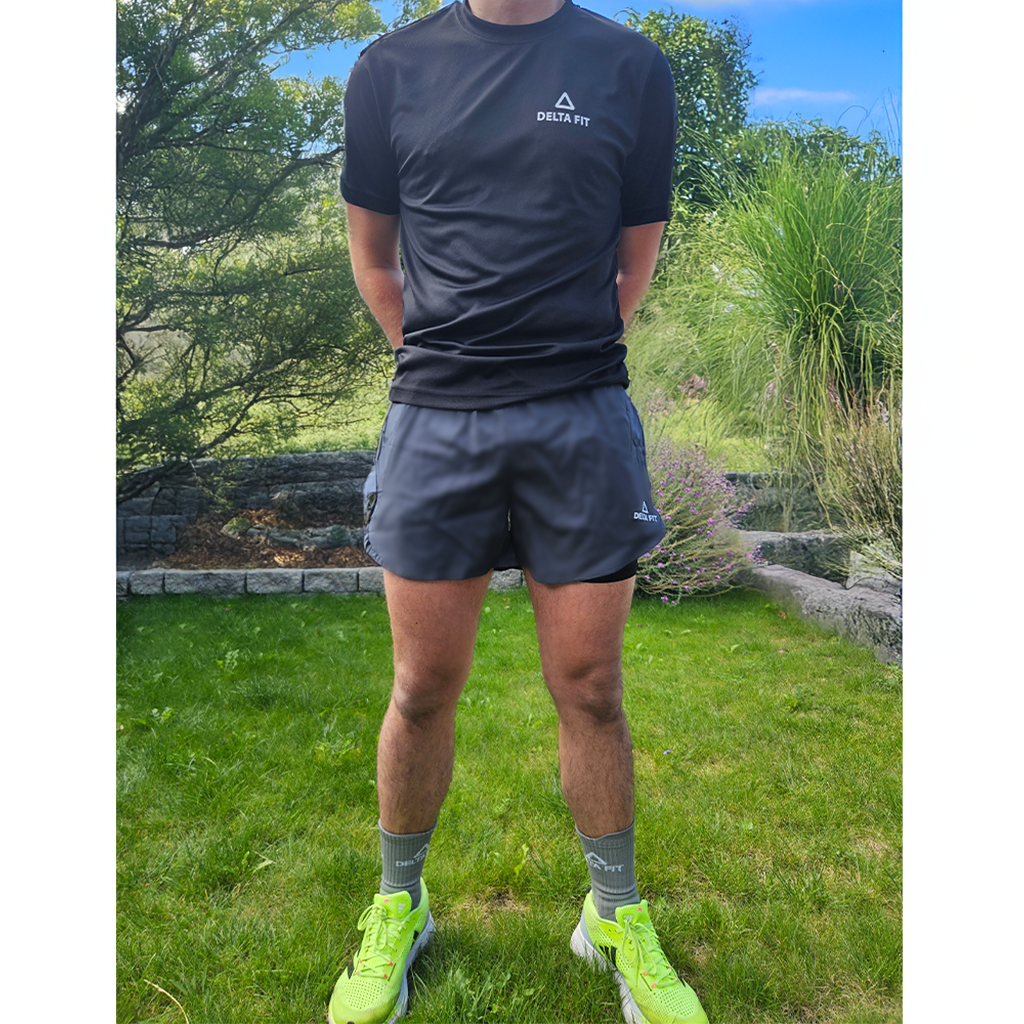Delta Fit 2 in 1 Hardloopbroek – Met Zwarte Ondershort – Dry Mesh - Unisex