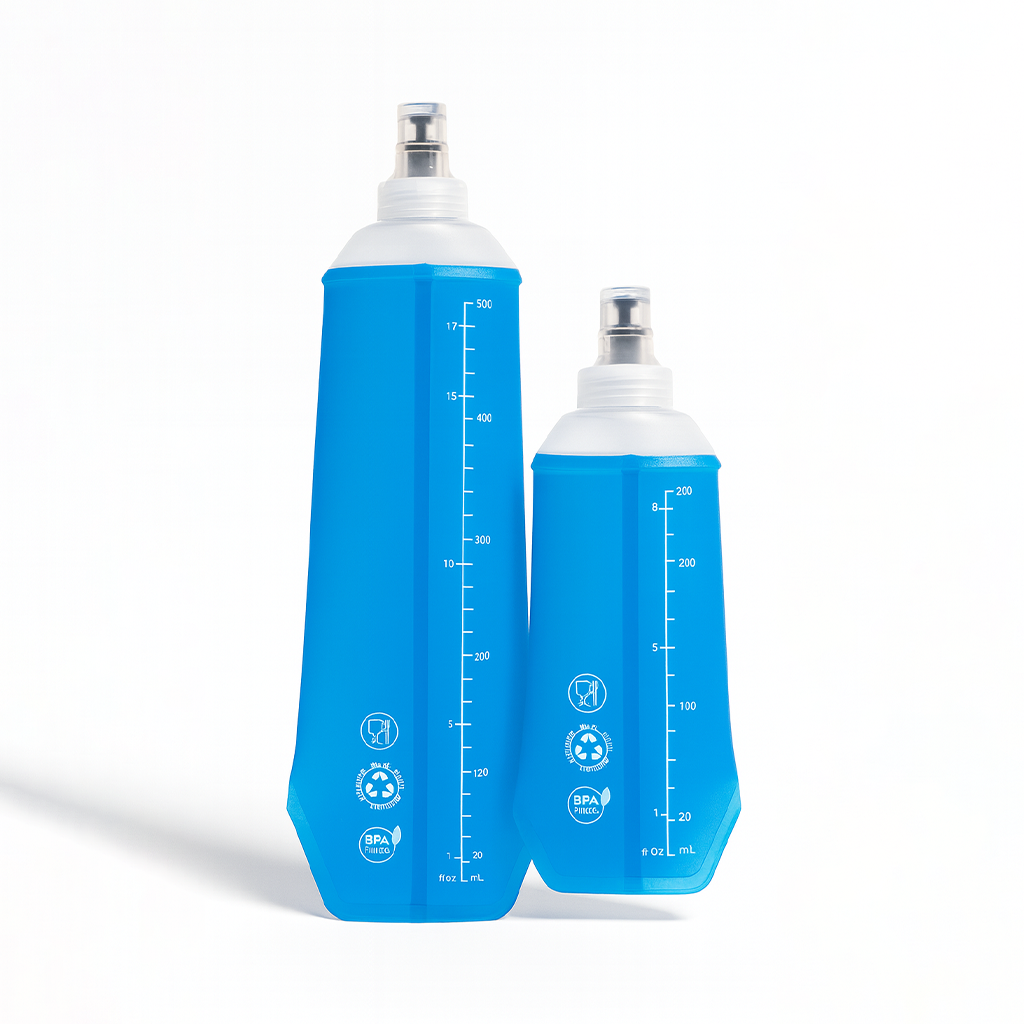 Delta Fit - Drinkflask - Silicoon - Ideaal voor Longrun / Trailrun - 500 ML / 250 ML - Set van 2