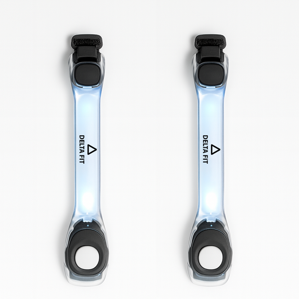 Delta Fit Hardloopverlichting - Set van 2 - Waterafstotend - met Batterij - Wit