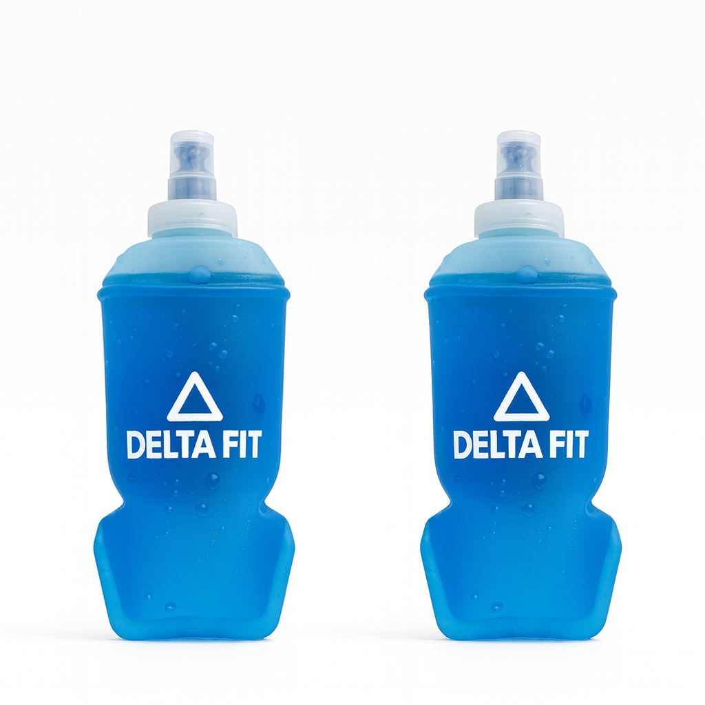 Delta Fit - Drinkflask - Silicoon - Ideaal voor Longrun / Trailrun - 500 ML / 250 ML - Set van 2