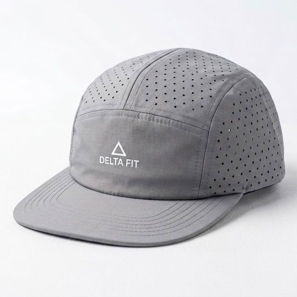 Delta Fit Cap Grijs – Sport Pet Unisex – Ademend & Sneldrogend
