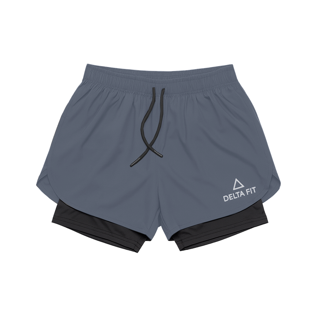 Delta Fit 2 in 1 Hardloopbroek – Met Zwarte Ondershort – Dry Mesh - Unisex