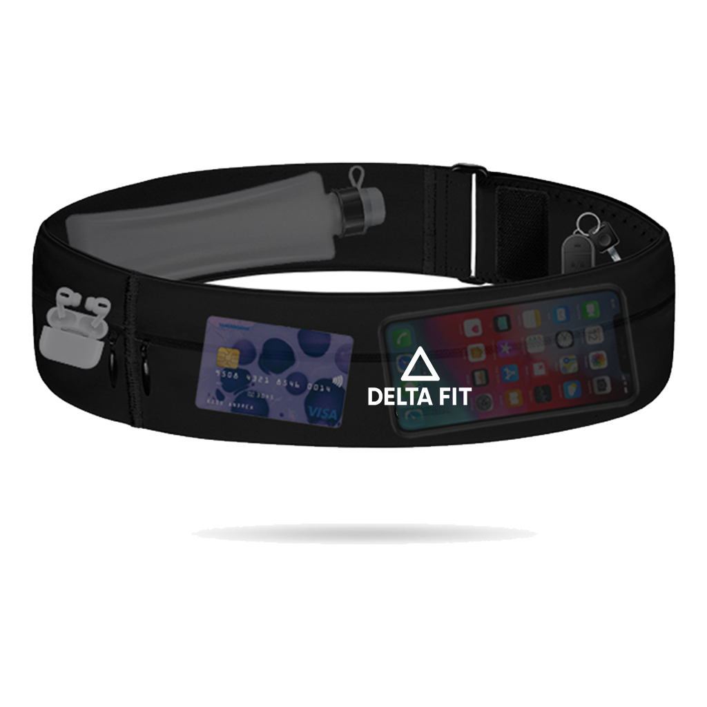 Delta Fit Lichtgewicht Hardloopbelt – Ruimte voor Telefoon en Drinkflask