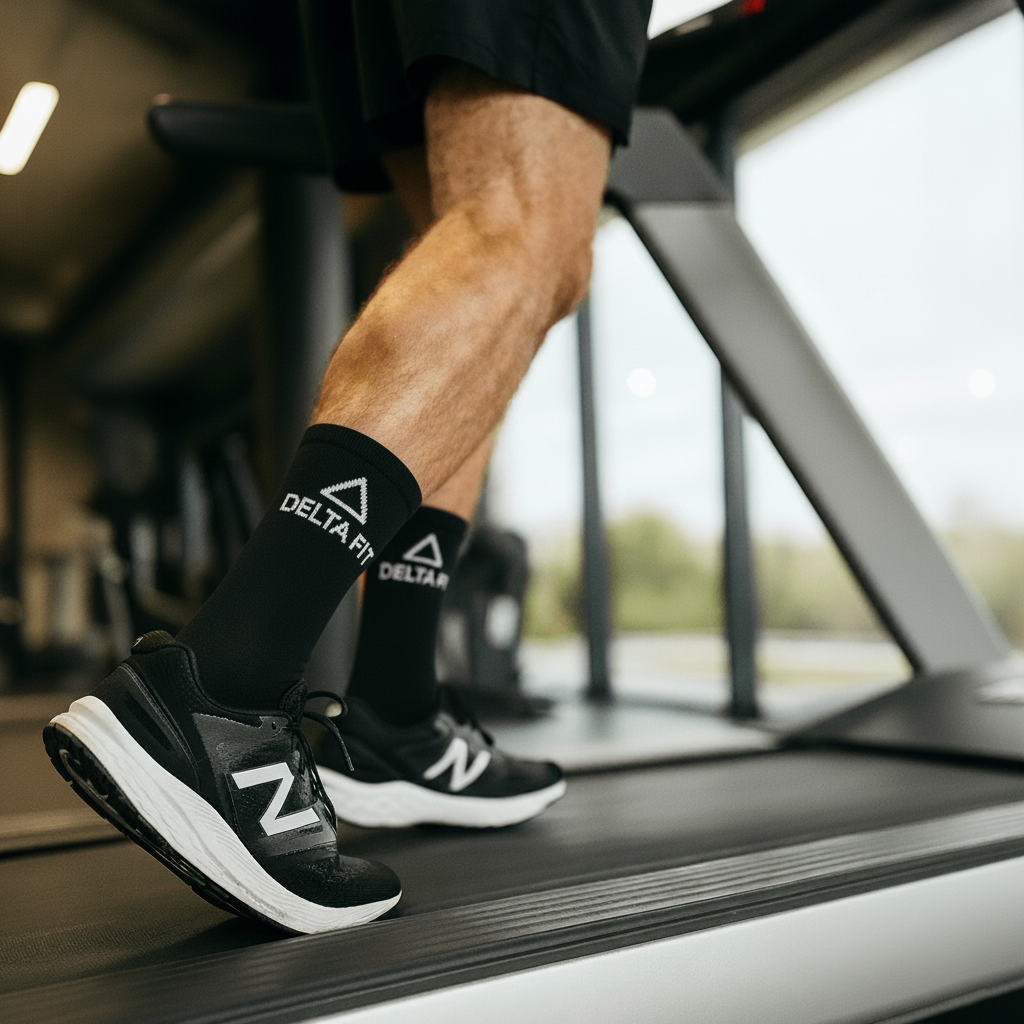 Delta Fit Hardloopsokken Kort – Sneldrogend & Vochtwerend - Zwart