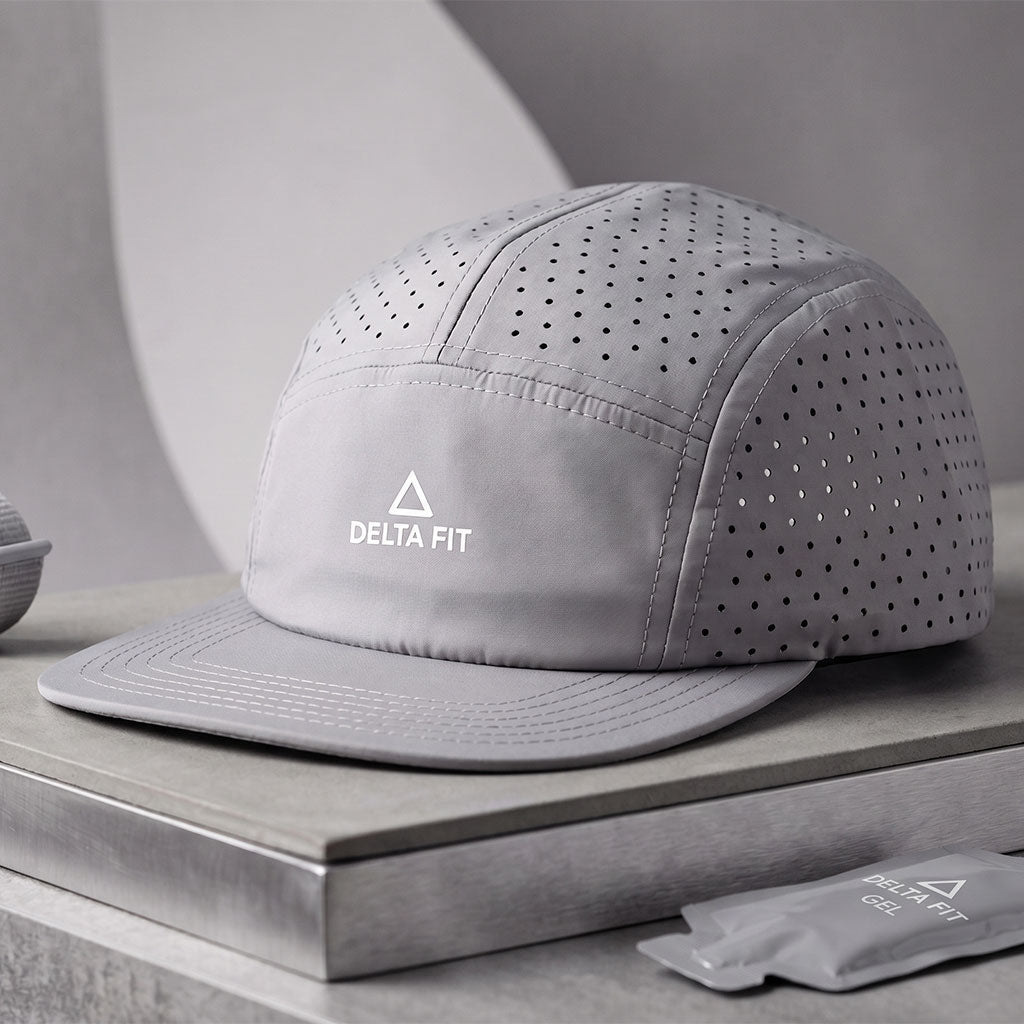 Delta Fit Cap Grijs – Sport Pet Unisex – Ademend & Sneldrogend