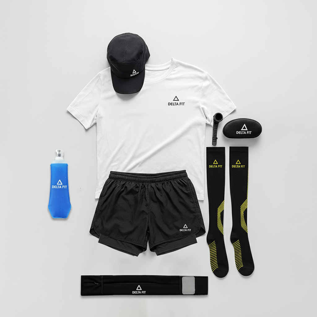 Delta Fit Compressiesokken Lang Heren & Dames – Wit/Zwart