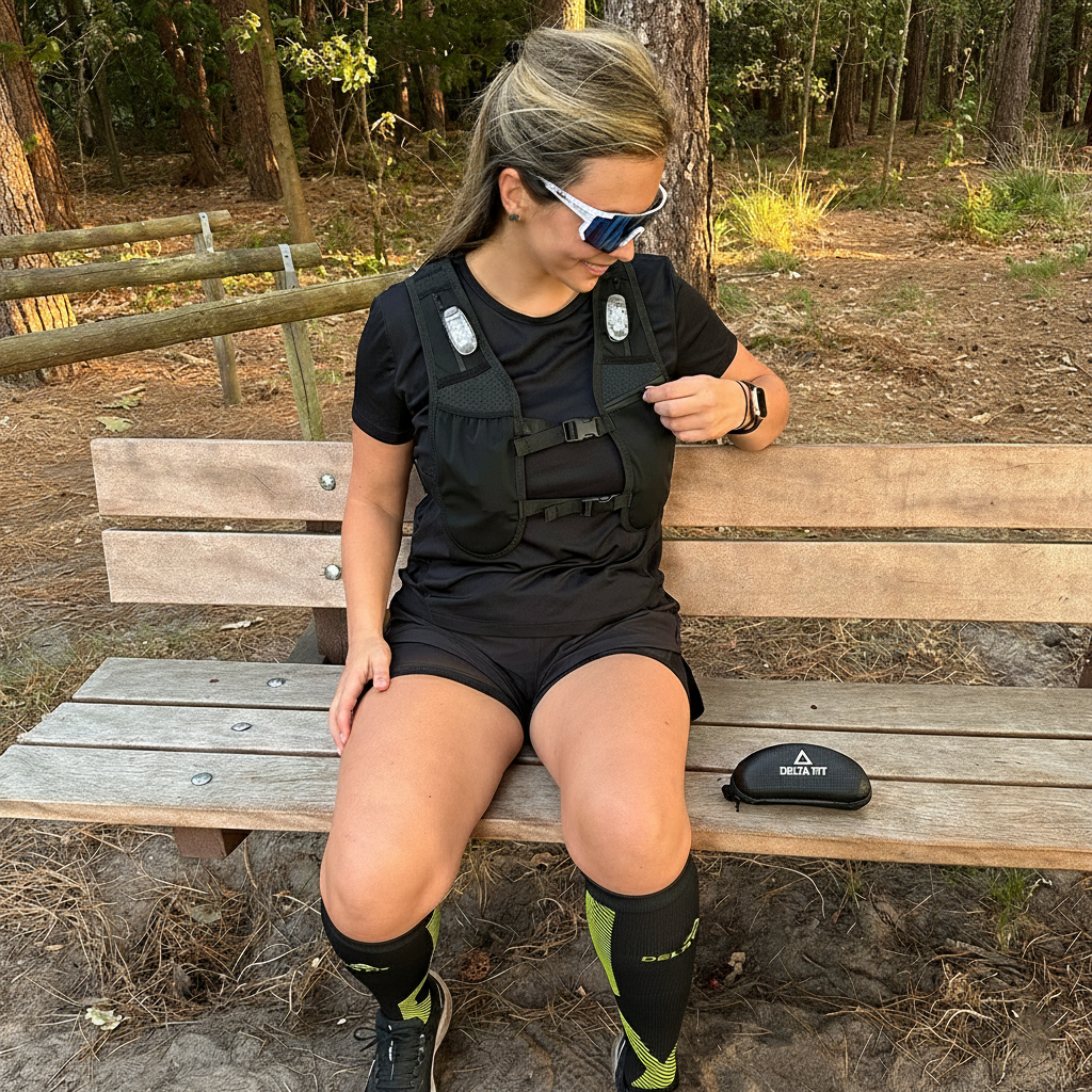 Delta Fit Compressiesokken Lang Heren & Dames – Wit/Zwart