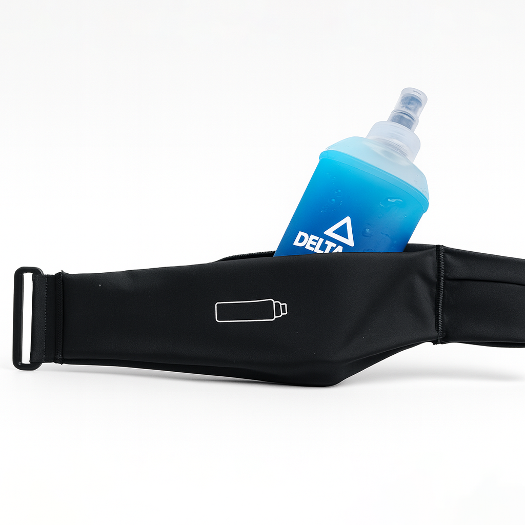 Delta Fit Lichtgewicht Hardloopbelt – Ruimte voor Telefoon en Drinkflask