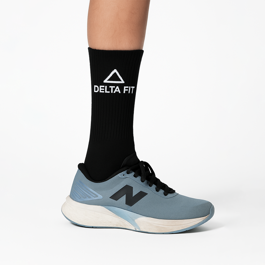 Delta Fit Hardloopsokken Kort – Sneldrogend & Vochtwerend - Zwart